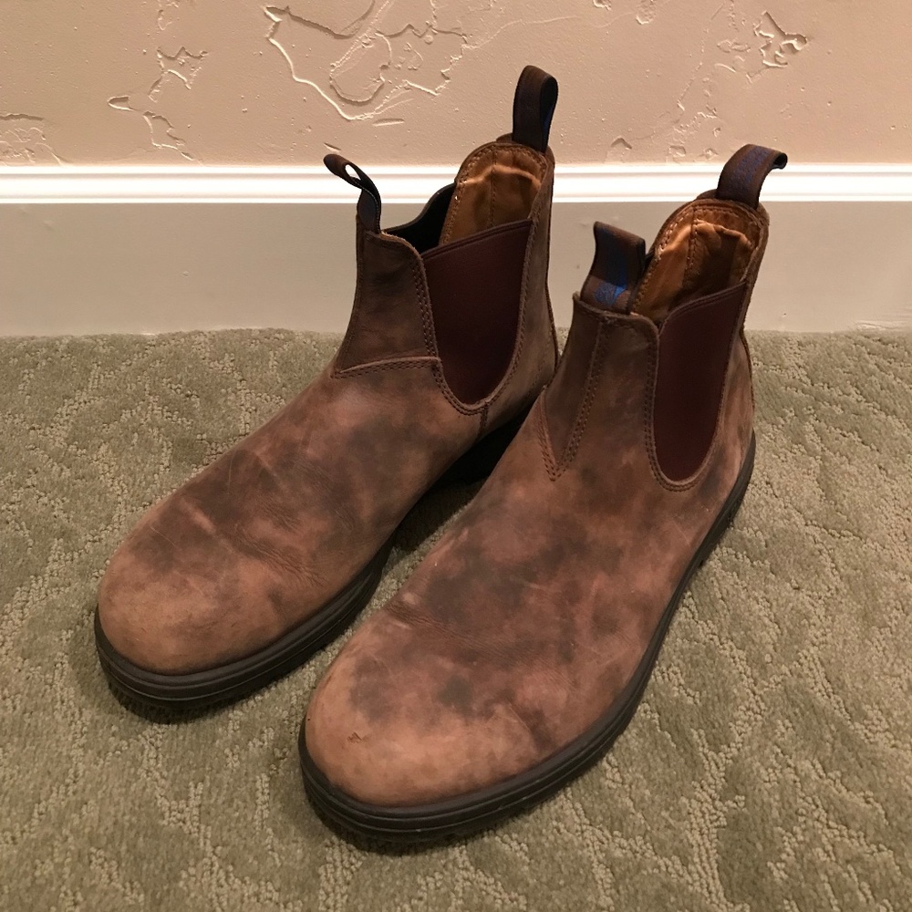 Blundstone insulated boots.